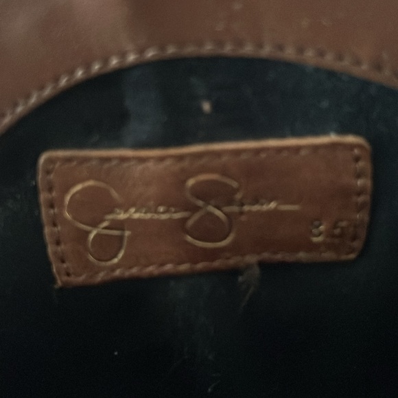 EUC Jessica Simpson Cognac Butterfly Caralee Boots 8.5 - Picture 3 of 7